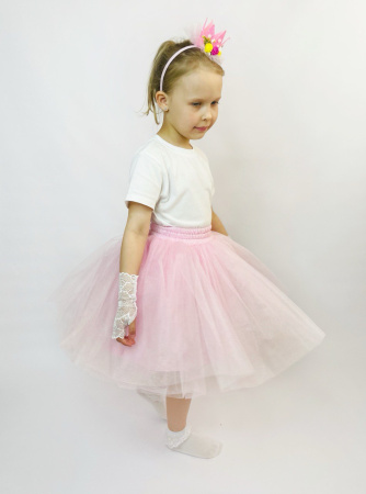 Юбка нарядная из фатина нежно-розовая