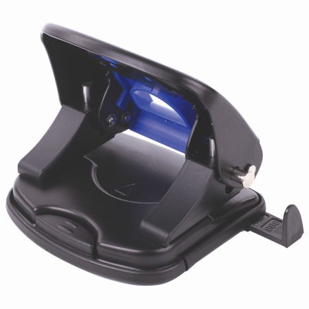 Дырокол металлический BRAUBERG "Office-Expert", до 25 листов, черно-синий, 228604 - Дыроколы настольные