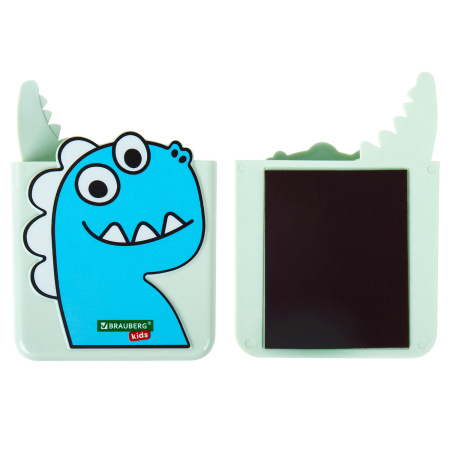 Подставка-держатель для книг и учебников BRAUBERG KIDS "Dino", с органайзером, раздвижная, металлическая, 238067 - Подставки для книг