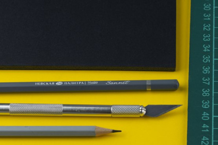 Набор пенокартона "Сонет" черный, А3, толщина 0,5 см, 5 штук - Пенокартон