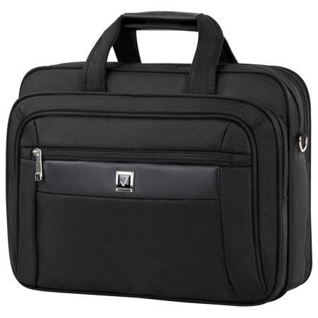Сумка-портфель BRAUBERG с отделением для ноутбука 15-16", "Quantum", 2 отделения, черная, 41х31х15 см, 240508 - Сумки деловые с отделением для ноутбука и планшета