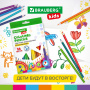 Карандаши цветные BRAUBERG KIDS, 36 цветов, трехгранный корпус, грифель мягкий 3 мм, 181945 - Карандаши цветные