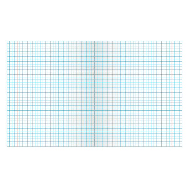 Тетрадь ЗЕЛЁНАЯ обложка 12 л., крупная клетка с полями, офсет, "ПЗБМ", 19957 - Тетради 12-24 листов