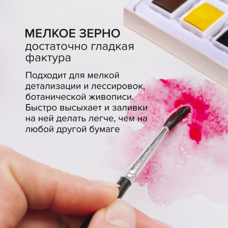 Бумага для акварели 300 г/м2 360x460 мм мелкое зерно, 10 листов, BRAUBERG ART PREMIERE, 113227 - Альбомы и бумага для акварели и масла