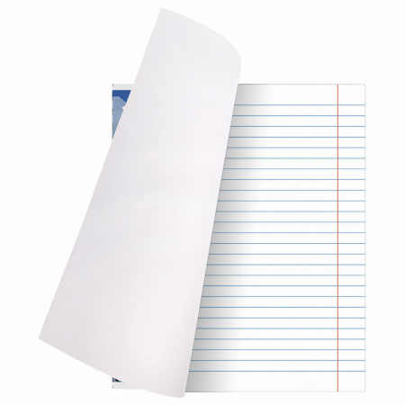 Тетрадь А5, 48 л., BRAUBERG, скоба, линия, обложка картон, МИКС, 403040 - Тетради 40-48 листов