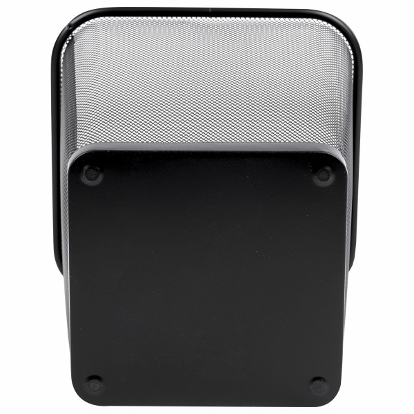 Корзина для бумаг квадратная 17 литров, BRAUBERG "Germanium", металл, черная, 237975 - Корзины для бумаг