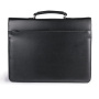 Портфель "Проект", 38х28,5х10 см, искусственная кожа, 2 отделения, замок с ключом, черный, 200 - Портфели из кожи