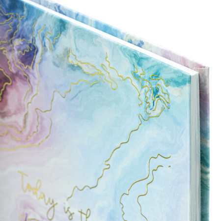 Блокнот А5 (134х206 мм), 80 л., твёрдый, клетка, фольга, STAFF, "Мрамор", 114428 - Блокноты в книжном переплете