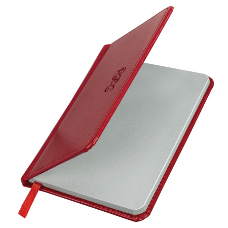 Еженедельник датированный 2024 МАЛЫЙ ФОРМАТ 95х155 мм А6, BRAUBERG "Rainbow", под кожу, красный, 115045 - Еженедельники