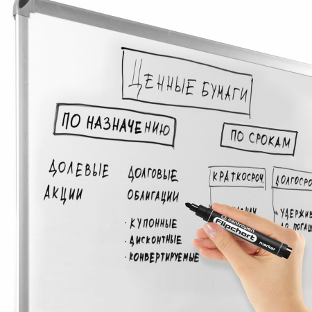 Маркер для бумажного флипчарта ЧЕРНЫЙ CENTROPEN, НЕПРОПИТЫВАЮЩИЙ, 2,5 мм, 8550, 5 8550 0112 - Маркеры для флипчартов