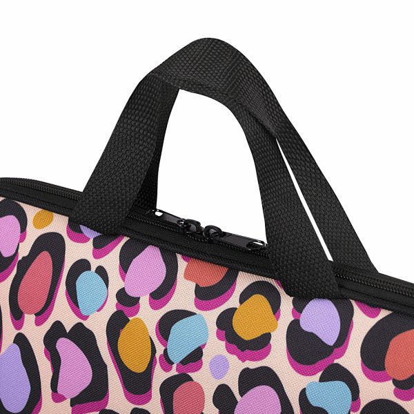 Папка на молнии с ручками BRAUBERG А4, 1 отделение, полиэстер, 20 мм, "Fun Spots", 271477 - Папки-сумки с ручками