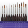 Кисти художественные набор 12 шт., синтетика, BRAUBERG ART CLASSIC, ЭРГОНОМИЧНЫЕ, 200951 - Кисти художественные в наборах