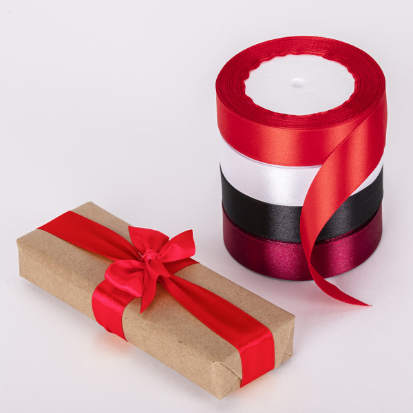 Лента атласная ширина 25 мм, набор №1 4 цвета по 23 м, BRAUBERG, 591501 - Ленты для декора, рукоделия и упаковки подарков