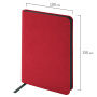 Ежедневник недатированный МАЛЫЙ 100х150 мм А6 BRAUBERG "Metropolis Mix", под кожу, 136 л., красный, 113304 - Ежедневники с покрытием "под кожу и ткань"