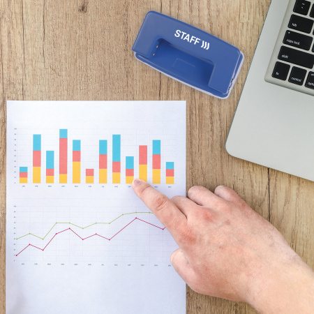 Дырокол металлический STAFF "EVERYDAY", до 10 листов, без линейки, синий, 224648 - Дыроколы настольные