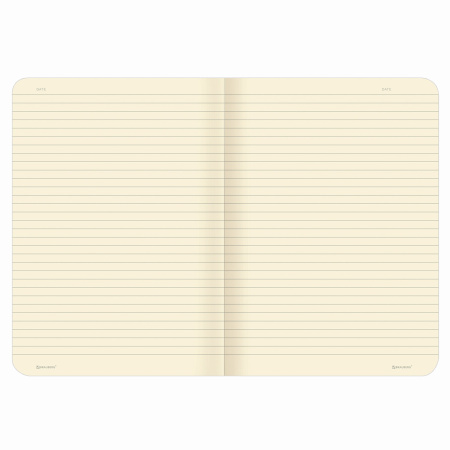 Тетрадь 60 л. в линию обложка кожзам SoftTouch, сшивка, B5 (179х250мм), БЕЛЫЙ, BRAUBERG RAINBOW, 403887 - Тетради более 60 листов