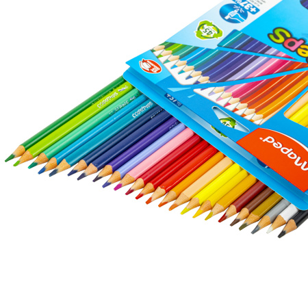 Карандаши цветные MAPED "COLOR PEP'S Strong", набор 24 цвета, грифель 3,2 мм, пластиковый корпус, 862724 - Карандаши цветные