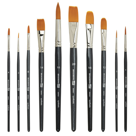 Кисти художественные набор 10 шт., синтетика BRAUBERG ART CLASSIC, 200961 - Кисти художественные в наборах