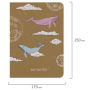 Тетрадь 60 л. в клетку обложка КРАФТ, бежевая бумага 70 г/м2, сшивка, В5 (179х250 мм), КИТЫ, BRAUBERG, 403809 - Тетради более 60 листов