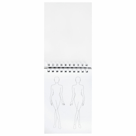 Скетчбук, С ШАБЛОНАМИ ФИГУР, бумага 160 г/м2, 145х205 мм, 60 л., гребень, подложка, BRAUBERG ART, 115073 - Альбомы, скетчбуки и бумага для графики и эскизов