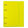 Тетрадь на кольцах А5 175х220 мм, 120 л., пластик, клетка, с резинкой, BRAUBERG, желтая, 403570 - Тетради на кольцах и сменные блоки к ним