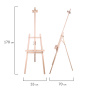 Мольберт напольный из сосны Лира, 170х55х70 см, высота холста до 107 см, BRAUBERG ART CLASSIC, 192260 - Мольберты