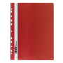 Скоросшиватель пластиковый с перфорацией BRAUBERG, А4, 140/180 мкм, красный, 226582 - Папки-скоросшиватели мягкие