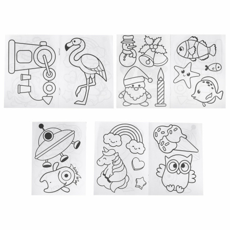 Краски витражные ЮНЛАНДИЯ, 10 цветов + 2 черных контура, 12 туб по 10,5 мл, книга шаблонов, 191759 - Декоративные и хобби краски