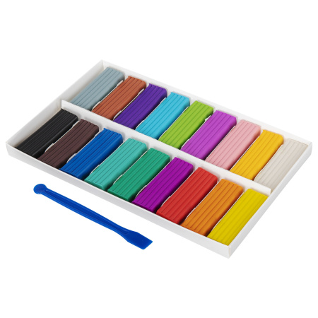 Пластилин классический BRAUBERG KIDS, 18 цветов, 360 г, со стеком, 106510 - Пластилин