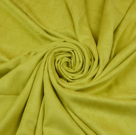 Двусторонняя (искусственная) замша цвет лайм, 30*70 см, плотность 330 гр