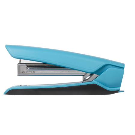 Степлер №10 BRAUBERG "ULTRA", до 20 листов, с антистеплером, голубой, 228755 - Степлеры настольные