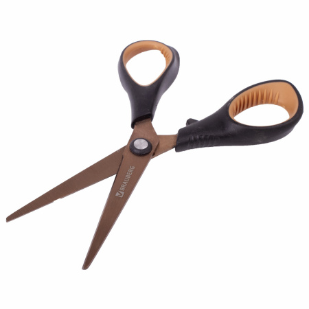 Ножницы BRAUBERG "Heavy Duty", 165 мм, суперпрочные, титановое покрытие, 2-х сторонняя заточка, 236789 - Ножницы универсальные