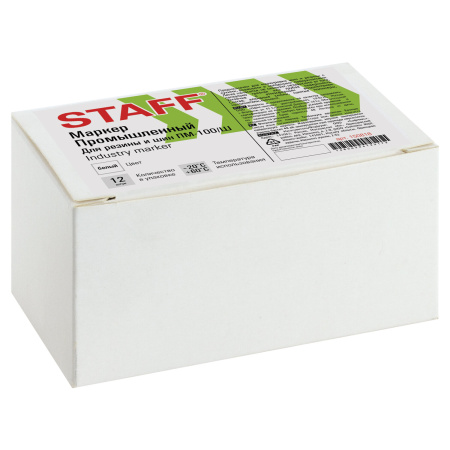 Маркер для шин и резины STAFF ПМ-100/Ш твердый, БЕЛЫЙ, 150818 - Маркеры для шин и резины