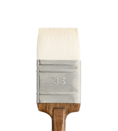 Флейц Roubloff белая коза плоский №35 серия 5G2NС - Кисти художественные из натурального волоса