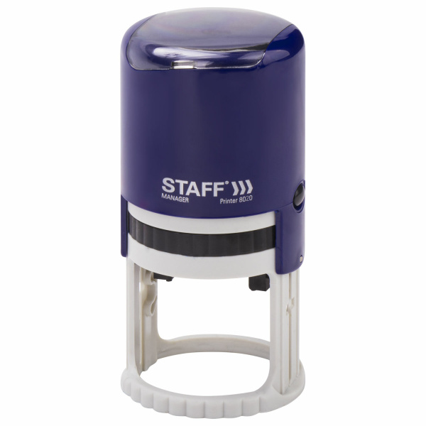 Печать самонаборная STAFF, 2 круга, оттиск D=40, "Printer 8020", КАССА В КОМПЛЕКТЕ, 237439 - Печати круглые самонаборные
