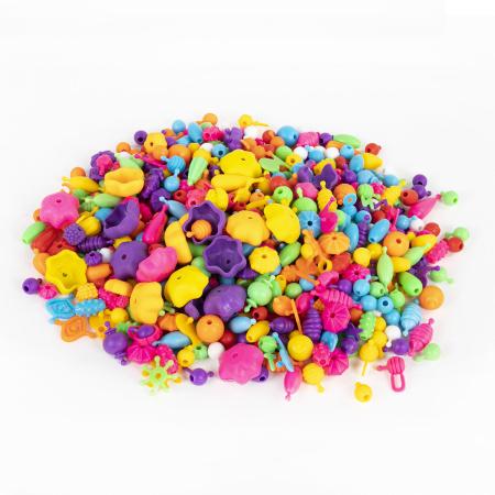 Конструктор POP-BEADS для творчества и игр, 550 бусин, браслеты, кольца, BRAUBERG KIDS, 664698 - Наборы для изготовления бижутерии