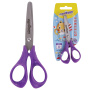 Ножницы ЮНЛАНДИЯ "КОТИК МЯУ", 130 мм, картонная упаковка с подвесом, ассорти, 236978 - Ножницы детские