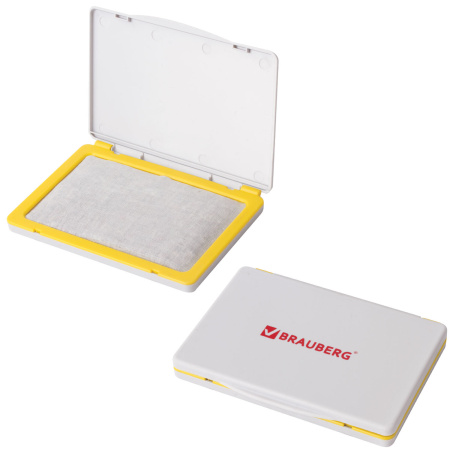 Штемпельная подушка BRAUBERG, 120х90 мм (рабочая поверхность 110х70 мм), неокрашенная, 236870 - Подушки штемпельные настольные