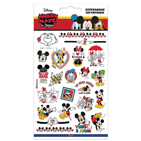 Наклейки-тату переводные АССОРТИ, ЦВЕТНЫЕ, 11х20 см, PRIORITY - Наклейки