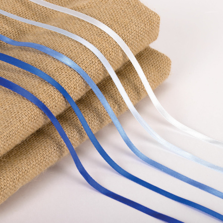 Лента атласная ширина 6 мм, СИНИЙ СПЕКТР, набор 5 цветов по 23 м, BRAUBERG, 591494 - Ленты для декора, рукоделия и упаковки подарков