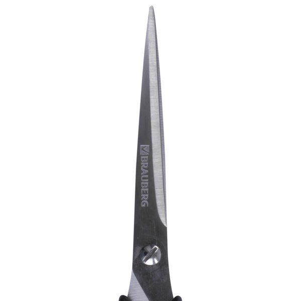 Ножницы BRAUBERG "Office-Expert" 170 мм, сине-черные, резиновые вставки, 3-х сторонняя заточка, 231561 - Ножницы универсальные