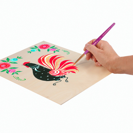 Кисти ЮНЛАНДИЯ, набор 3 шт. (СИНТЕТИКА: круглые № 1, 2; плоская № 3), пакет с европодвесом, 200886 - Кисти для рисования