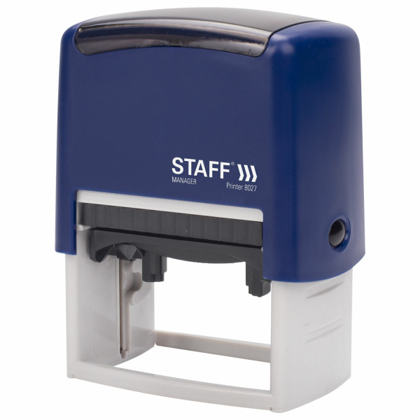 Штамп самонаборный 8-строчный STAFF, оттиск 60х40 мм, "Printer 8027", КАССЫ В КОМПЛЕКТЕ, 237430 - Штампы прямоугольные самонаборные