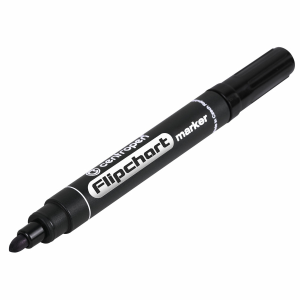 Маркер для бумажного флипчарта ЧЕРНЫЙ CENTROPEN, НЕПРОПИТЫВАЮЩИЙ, 2,5 мм, 8550, 5 8550 0112 - Маркеры для флипчартов