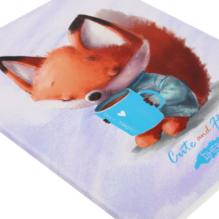 Дневник 1-4 класс 48 л., кожзам (гибкая), печать, фольга, ЮНЛАНДИЯ, "Лисёнок", 106216 - Дневники для младших классов