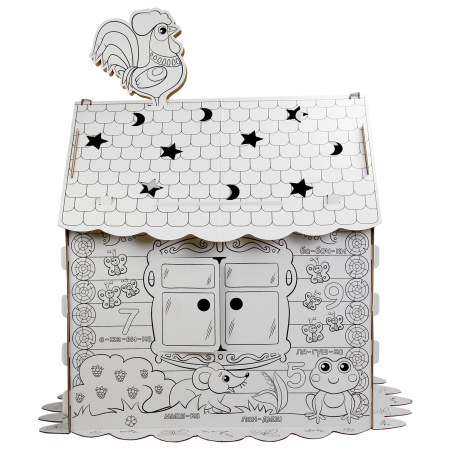 Картонный игровой развивающий Домик-раскраска "Сказочный", высота 130 см, BRAUBERG Kids, 880364 - Наборы для рукоделия