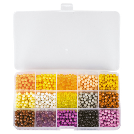 Аквамозаика, 30 цветов, 3000 бусин, в колорбоксе, ЮНЛАНДИЯ, 663780 - Аквамозайка