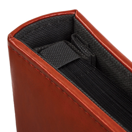 Фотоальбом BRAUBERG "Delta" на 500 фото 10х15 см, под гладкую кожу, коричневый, 391182 - Фотоальбомы