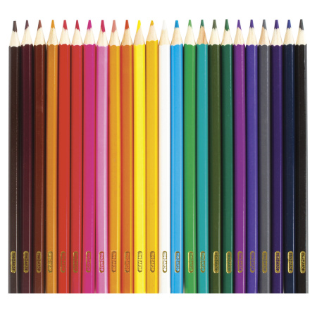 Карандаши цветные ПИФАГОР, 24 цвета, классические, заточенные, картонная упаковка, 180298 - Карандаши цветные