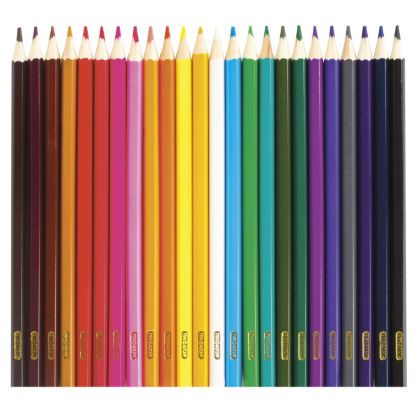 Карандаши цветные ПИФАГОР, 24 цвета, классические, заточенные, картонная упаковка, 180298 - Карандаши цветные